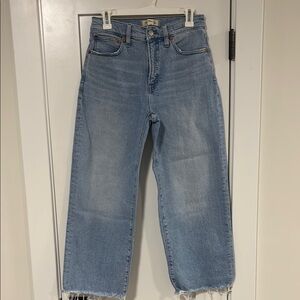 Madewell cropped wide leg jeans